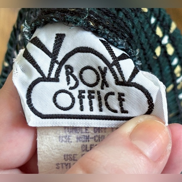 Forest Green Patterned Mom Shorts Size 24W Pull On Vintage Boho Grunge Goblin - Picture 3 of 6